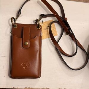 NWT Patricia Nash Heritage Farleigh Brown Leather Crossbody Bag